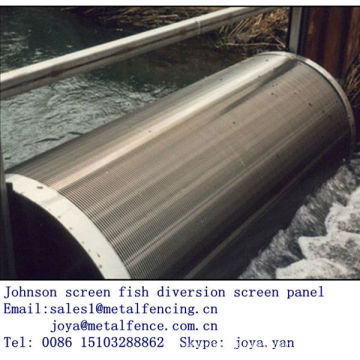 Continuous slot vee wire screen fish diversion screen panel